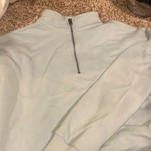 AE Quarter Zip Drawstring Crop